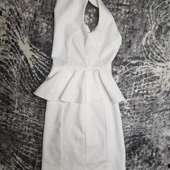 White Flared Waist Dress for Girls - Picture 10 of 15